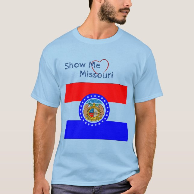 Show me Love Missouri Uni-sex Patriotic T-Shirt (Devant)