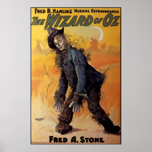 Show-Plakat 1903 Zauberers von Oz Broadway Poster