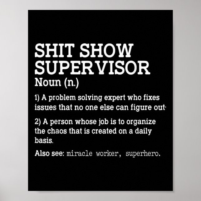 Show Supervisor A Problem Solving Expert Who Fixes Poster (Vorne)