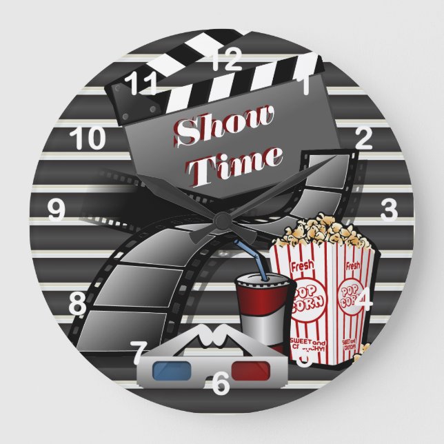 Show Time Movie Theater Große Wanduhr (Vorderseite)