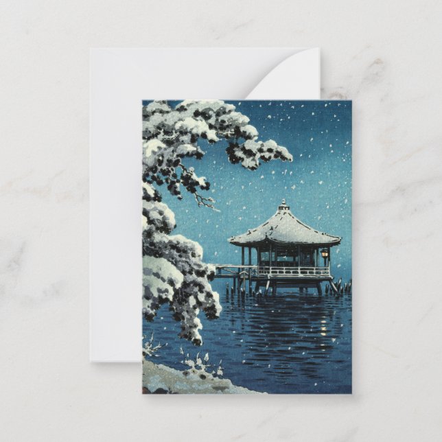 Showa Era, Winter von Tsuchiya Koitsu Mitteilungskarte (Vorderseite)
