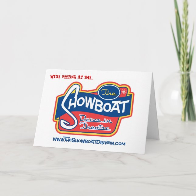 Showboat Drive in Grußkarte Karte (Vorderseite)