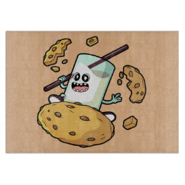 Showdown bei Milch und Cookie Schneidebrett