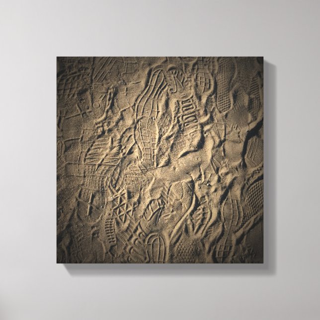 Showdrucke im Sand Leinwanddruck (Vorderseite)