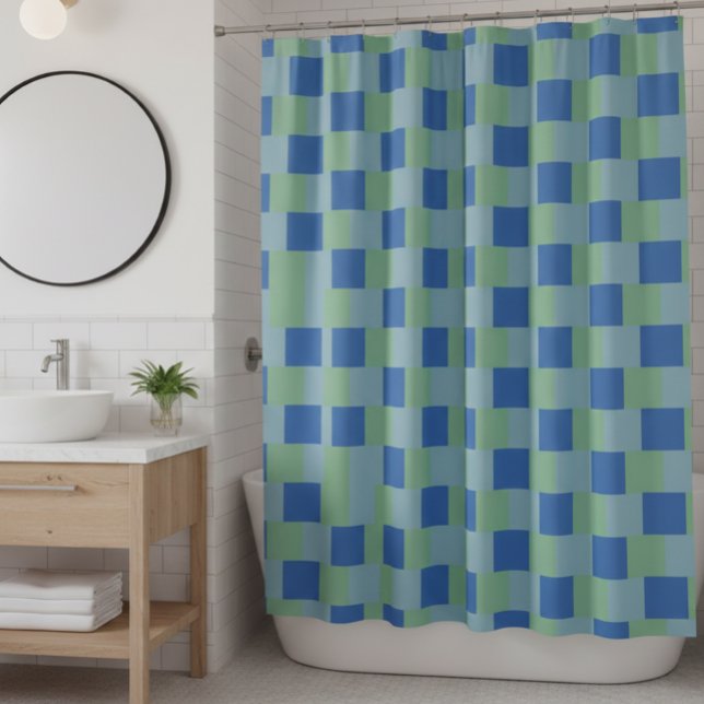Shower curtain, checkered, colorful, design duschvorhang (Von Creator hochgeladen)
