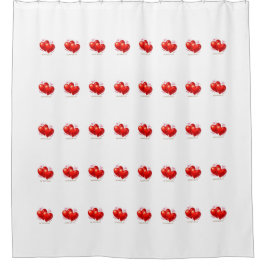 Shower Curtain with hearts. Duschvorhang