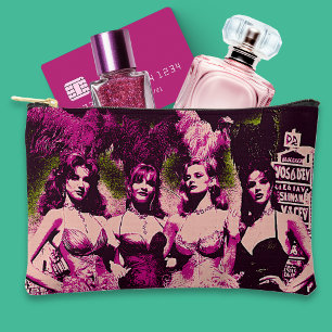Showgirl-Schlampen Pink und Grün Risograph Zubehörtasche