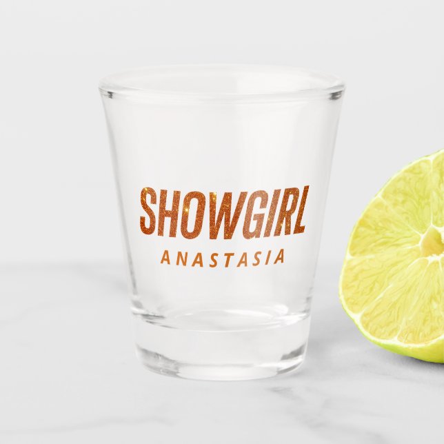Showgirl Trendy Life of A Daughter Schnapsglas (Vorderseite)