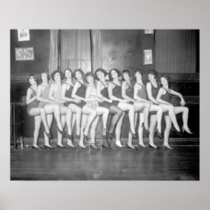 Showgirls, 1925. Vintage-Foto Poster