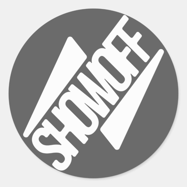 SHOWOFF-Markenaufkleber Runder Aufkleber (Vorderseite)