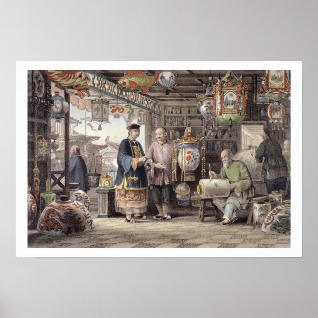 Showroom eines Laternenhändlers in Peking, von 'Ch Poster (Vorne)