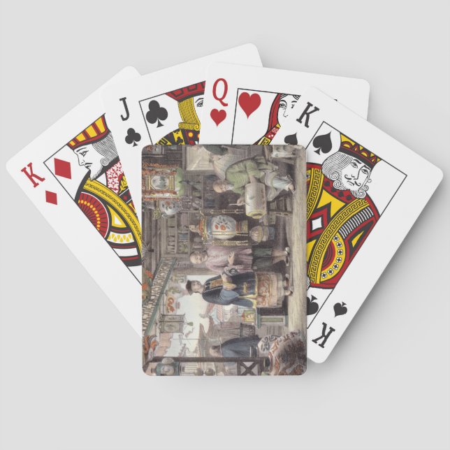 Showroom of a Lantern Merchant in Peking, from 'Ch Spielkarten (Rückseite)