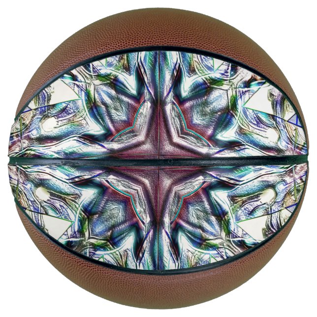Showtextur Kaleidoskop in sandig silbrigen Farben Basketball (Vorderseite)