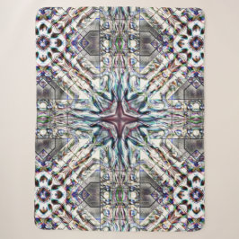 Showtextur Kaleidoskop in sandig silbrigen Farben Sherpadecke