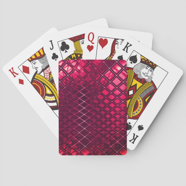 Showy Red zeichnend einige gekrümmte Jute Case-Mat Spielkarten (Rückseite)