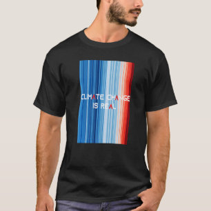 ShowYourStripes KLIMAWANDEL IST ECHTER globaler Kr T-Shirt