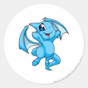 Shoyru Blue Runder Aufkleber