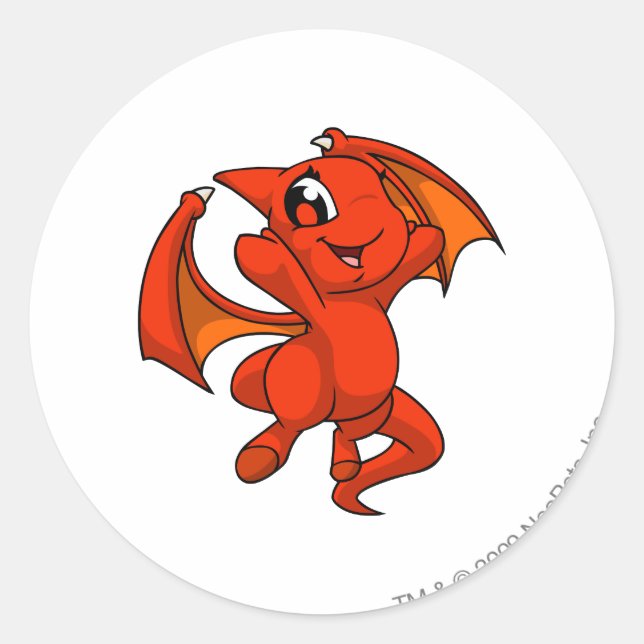 Shoyru Red Runder Aufkleber (Vorderseite)