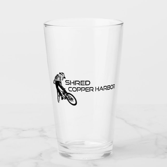 Shred Copper Hafen Michigan Mountain Biking Glas (Vorderseite)