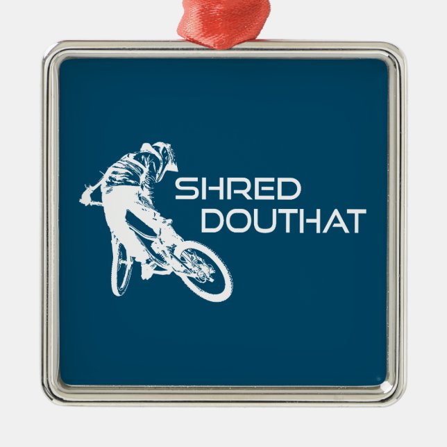 Shred Douthat Staat Park Virginia Mountain Biking Ornament Aus Metall (Vorne)