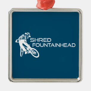 Shred Fountainhead Virginia Mountain Biking Ornament Aus Metall