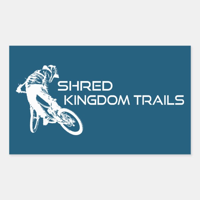 Shred Kingdom Trails Vermont Rechteckiger Aufkleber (Vorderseite)