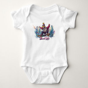 Shred Life - Cooles Skateboarding Gnome Baby Strampler