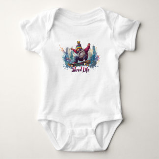 Shred Life - Cooles Skateboarding Gnome Baby Strampler