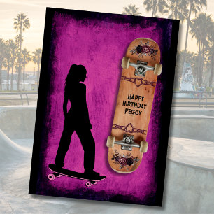 Shred Like a Girl Skateboard Carte d'anniversaire