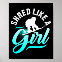 Shred like a Girl Snowboarding Kids Geschenk