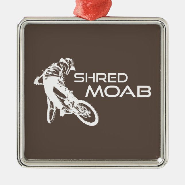 Shred Moab Mountain Biking Ornament Aus Metall (Vorne)