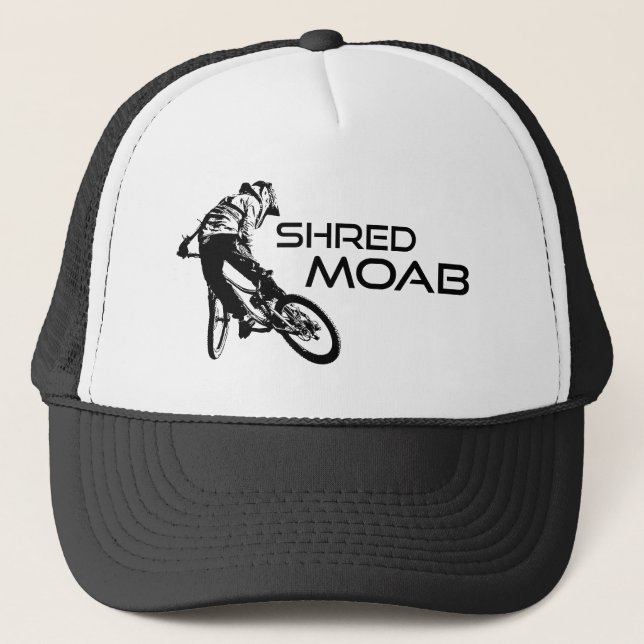 Shred Moab Mountain Biking Truckerkappe (Vorderseite)
