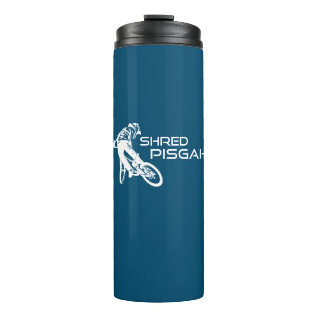 Shred Pisgah North Carolina Mountain Biking Thermosbecher (Vorderseite)