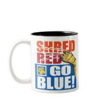 Shred Red Go Blue Tasse Nehmen Sie einen Schluck u