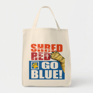 Shred Red Go Blue Tragetasche