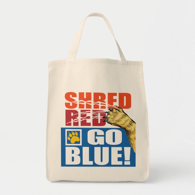 Shred Red Go Blue Tragetasche (Vorne)