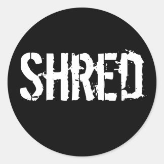 Shred Runder Aufkleber