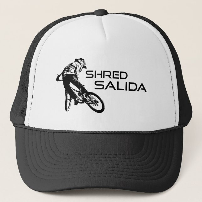 Shred Salida Colorado Mountain Biking Truckerkappe (Vorderseite)