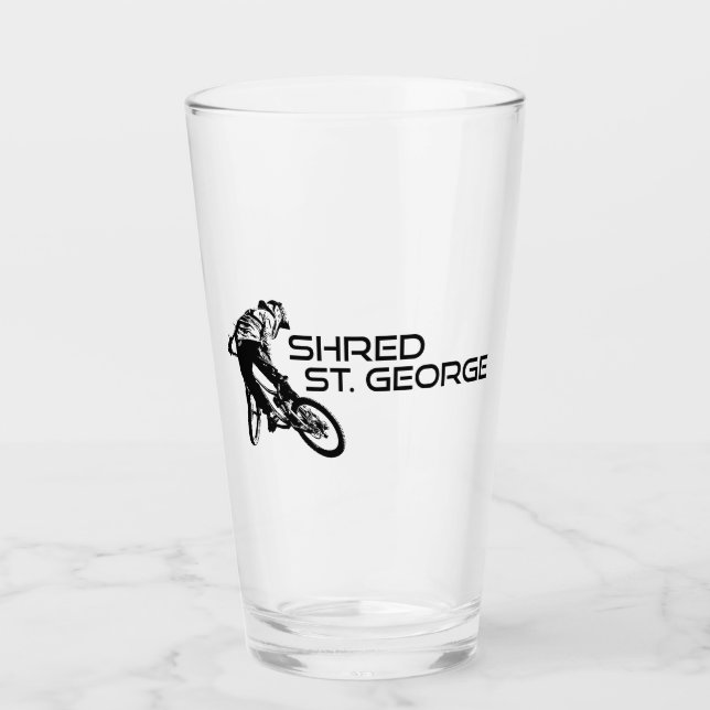 Shred St. George Utah Mountain Biking Glas (Vorderseite)