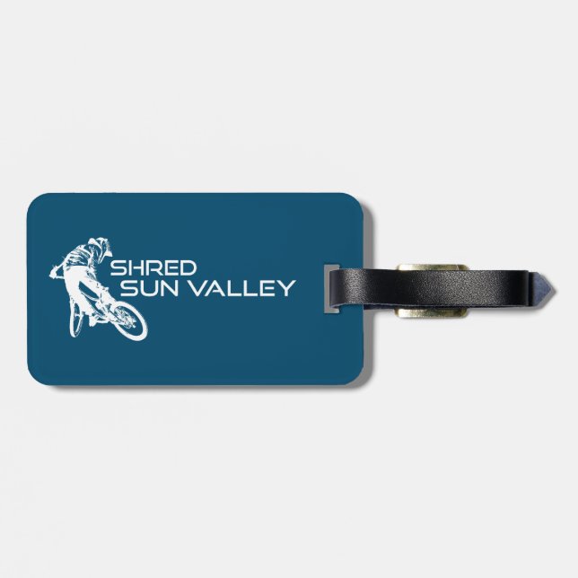 Shred Sun Valley Idaho Mountain Biking Gepäckanhänger (Rückseite horizontal)