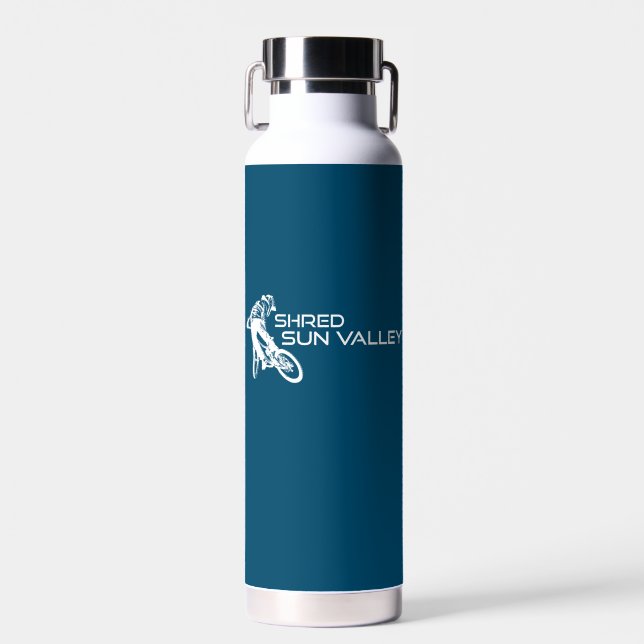 Shred Sun Valley Idaho Mountain Biking Trinkflasche (Vorne)
