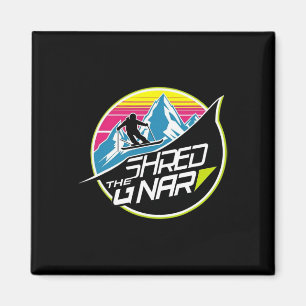 Shred The Gnar Skifahren Freestyle Diamond Winter- Magnet