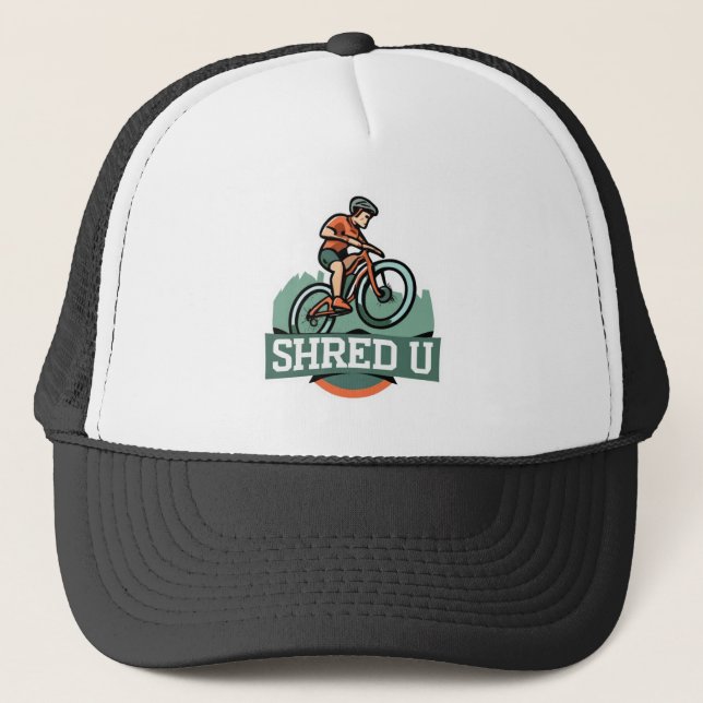 Shred University Mountain Biking Truckerkappe (Vorderseite)
