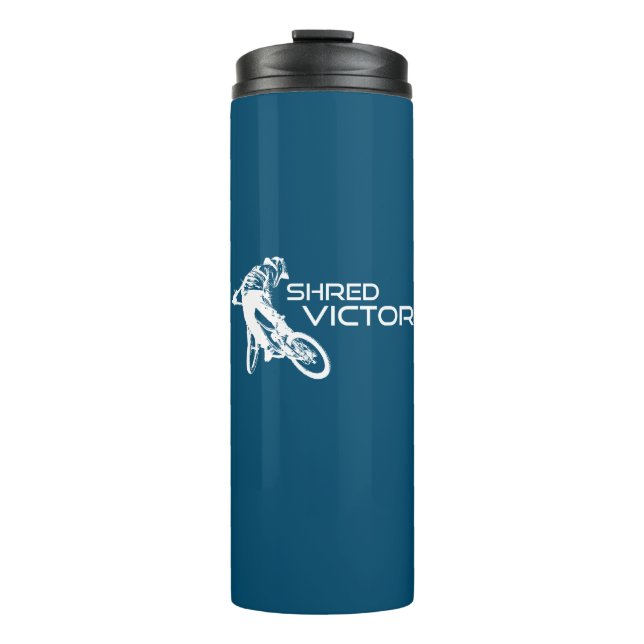 Shred Victor Idaho Mountain Biking Thermosbecher (Vorderseite)