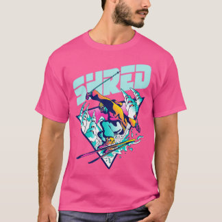 Shred Vintag Freestyle Ski 80er Costume Retro Ski T-Shirt