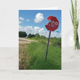 "Shredded Stopp Sign" Get Well Card Karte