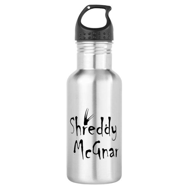 Shreddy McGnar Edelstahlflasche (Vorderseite)