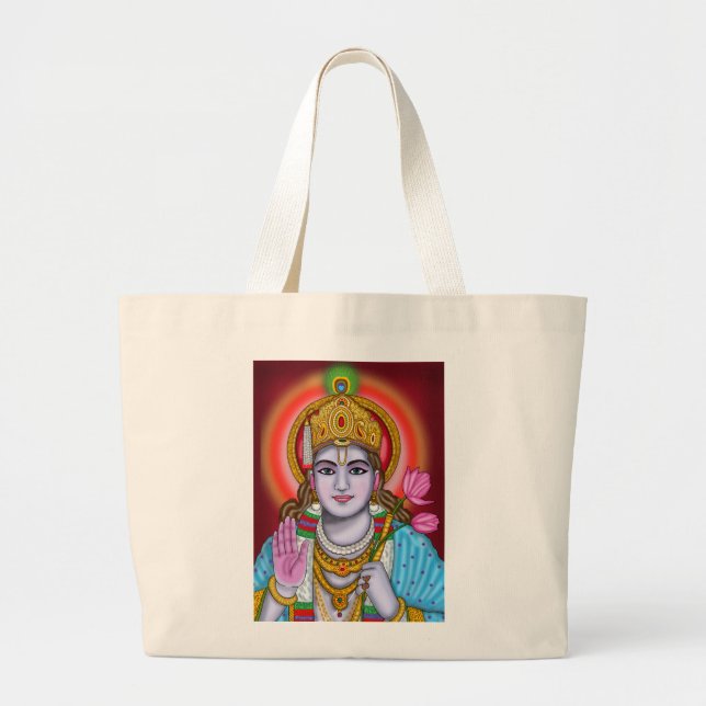 Shree Krishna-Taschentuch Jumbo Stoffbeutel (Vorne)