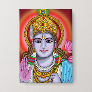 Shree Krishna-Tragetasche Button