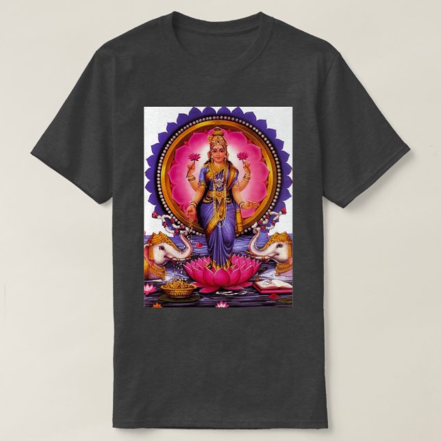 Shree Lakshmi Goddess of Liebe Prosperity Wealth H T-Shirt (Design vorne)